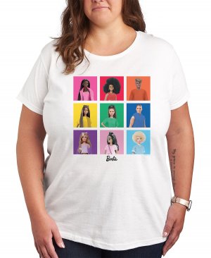 Модная футболка с рисунком Барби больших размеров , белый Air Waves