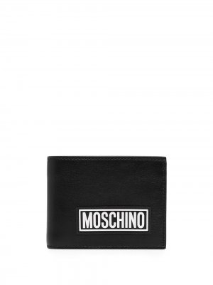 Бумажник с нашивкой-логотипом Moschino. Цвет: черный