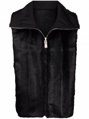 Двусторонний шерстяной жилет Givenchy. Цвет: черный