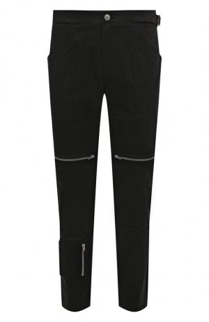 Хлопковые брюки Moschino. Цвет: чёрный