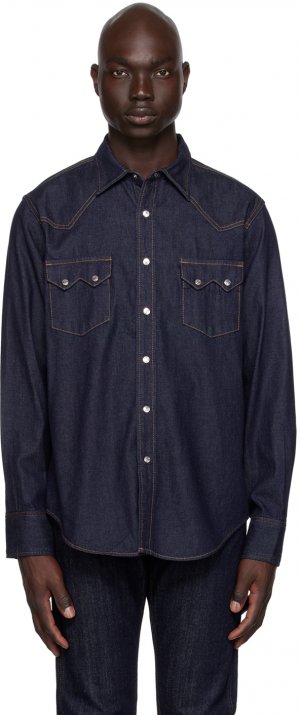 Классическая джинсовая рубашка в стиле вестерн индиго The Letters