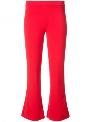 Укороченные расклешенные брюки Donna Jeffrey Dodd. Цвет: красный