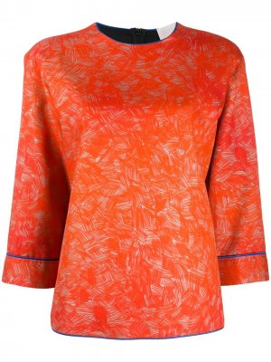 Блузка с принтом Rohka. Цвет: оранжевый