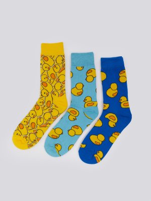 Набор носков (3 пары в комплекте) zolla. Цвет: желтый