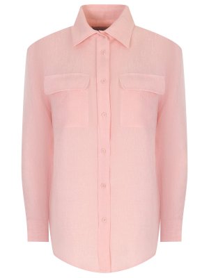 Рубашка льняная FORTE DEI MARMI COUTURE. Цвет: розовый