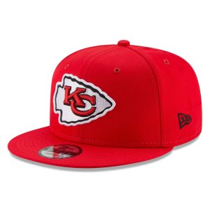 Мужская регулируемая шляпа Snapback New Era Red Kansas City Chiefs Basic 9FIFTY