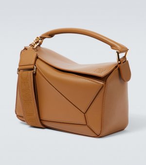 Маленькая кожаная сумка через плечо puzzle , коричневый Loewe