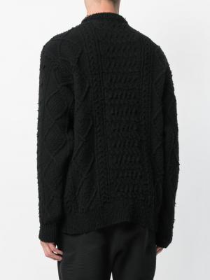 Вязаный свитер Aran Yeezy. Цвет: чёрный