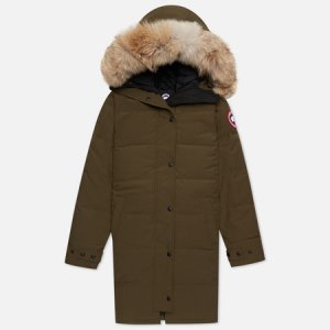 Женская куртка парка Shelburne Canada Goose. Цвет: оливковый