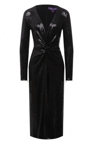 Платье с пайетками Ralph Lauren. Цвет: чёрный