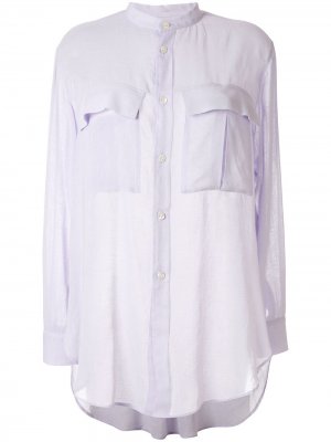 Ys блузка с воротником-стойкой Y's. Цвет: фиолетовый