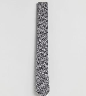 Твидовый галстук с шевронным узором Heart & Dagger. Цвет: серый