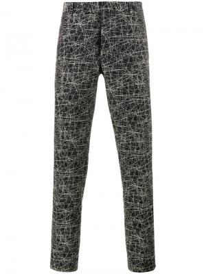 Классические брюки с принтом каракуль Dior Homme. Цвет: чёрный