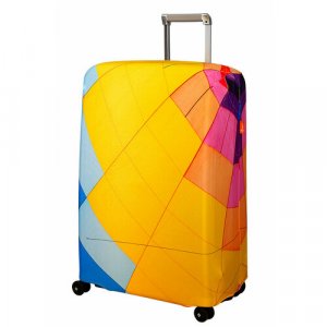Чехол для чемодана , размер L, мультиколор ROUTEMARK. Цвет: микс/желтый