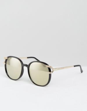 Круглые солнцезащитные очки с зеркальными линзами Lovin Somedays. Цвет: черный
