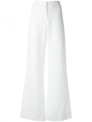 Расклешенные брюки Ann Demeulemeester. Цвет: белый