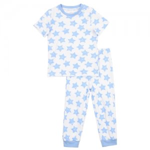 Пижама , размер 104/110, белый Слон. Цвет: голубой