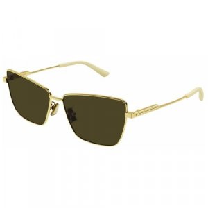 Солнцезащитные очки , золотой Bottega Veneta. Цвет: черный