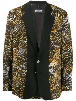 Пиджак с абстрактным принтом Just Cavalli. Цвет: черный