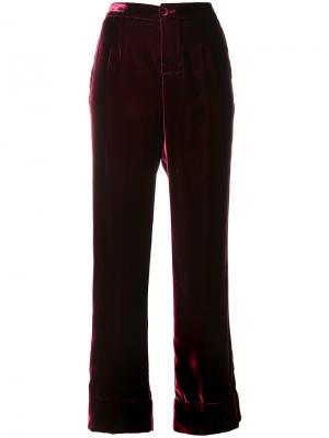 Бархатные спортивные брюки F.R.S For Restless Sleepers. Цвет: розовый и фиолетовый