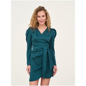 Платье, размер 42, зеленый Olya Stoforandova. Цвет: коричневый