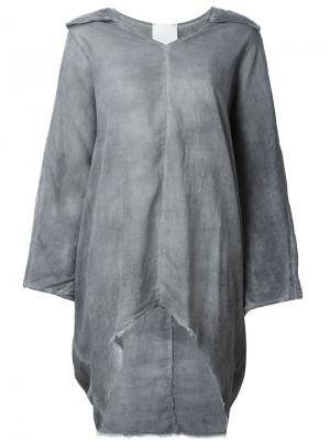 Мешковатое платье с V-образным вырезом Lost & Found Ria Dunn. Цвет: серый