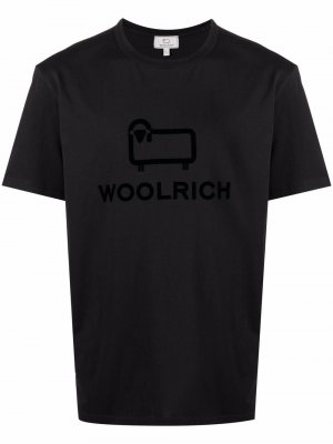 Футболка с логотипом Woolrich. Цвет: черный