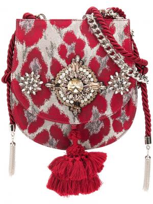 Декорированная сумка на плечо Christian Pellizzari. Цвет: красный