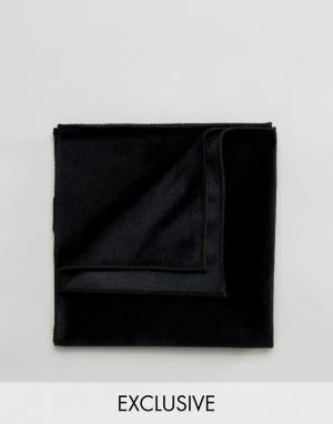 Inspired Velvet Pocket Square Black Reclaimed Vintage. Цвет: черный