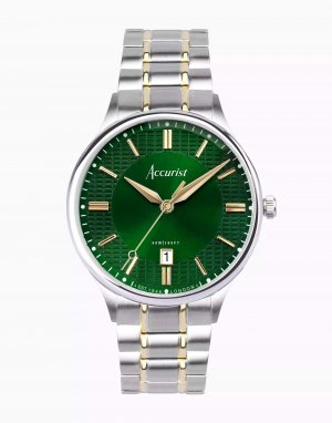 Классические мужские часы зеленого цвета Accurist