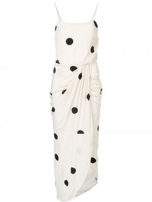 Платье миди в стилистике саронга Derek Lam 10 Crosby. Цвет: белый