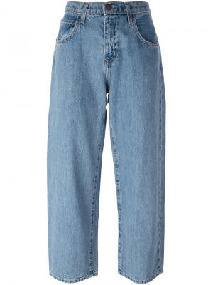 Классические широкие джинсы Current/Elliott. Цвет: синий