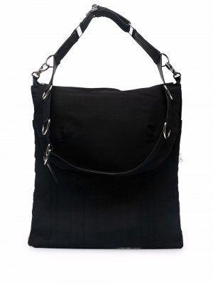 Шерстяная сумка-тоут Yohji Yamamoto. Цвет: черный