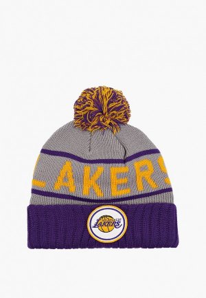 Шапка Mitchell & Ness Los Angeles Lakers. Цвет: серый