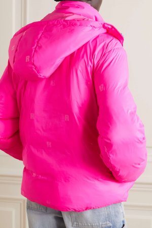 ROTATE BIRGER CHRISTENSEN утепленная куртка Sunday с капюшоном и принтом, ярко-розовый