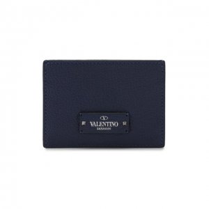 Кожаный футляр для кредитных карт Garavani Valentino. Цвет: синий