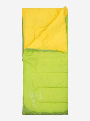 Спальный мешок детский Bunny +10 правосторонний, Зеленый Outventure. Цвет: зеленый