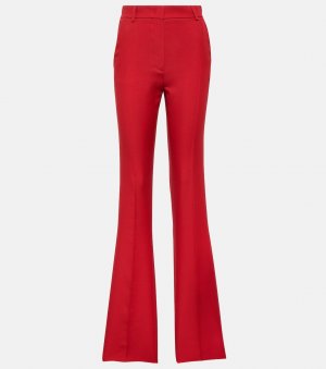 Расклешенные брюки с высокой посадкой из крепа от кутюр , красный Valentino