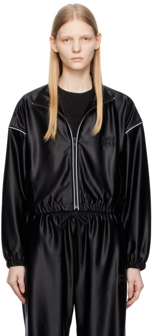 Черная спортивная куртка со стопками Alexanderwang.T