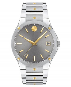 Мужские швейцарские часы SE с браслетом из золота и нержавеющей стали, 41 мм Movado
