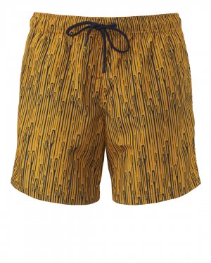 Мужские пляжные шорты CRUNA. Цвет: желтый+черный
