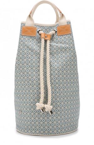 Рюкзак из текстиля Bonfanti. Цвет: голубой