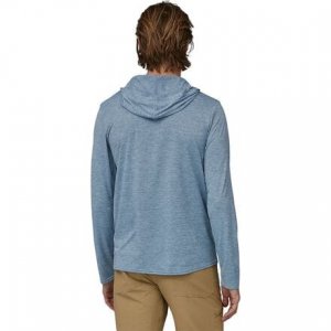Capilene Cool повседневная рубашка с капюшоном – мужская , цвет Steam Blue - Light Plume Grey X-Dye Patagonia