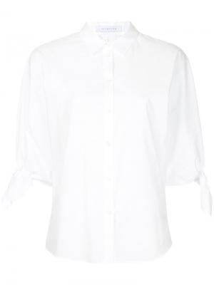 Рубашка с завязками на рукавах Estnation. Цвет: белый