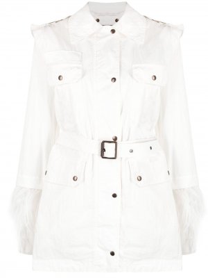 Куртка со съемным болеро Mr & Mrs Italy. Цвет: белый