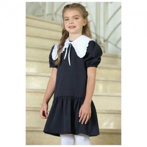 Школьное платье , размер 154, серый Colabear. Цвет: серый