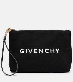 Холщовый клатч с логотипом , бежевый Givenchy