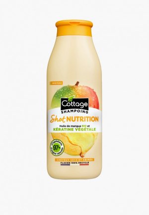 Шампунь Cottage заряд питания для сухих и поврежденных волос с органическим маслом манго растительным кератином / Shampoo Nutrition shot - Organic Mango Oil and Plant-based keratin, 250 мл. Цвет: прозрачный