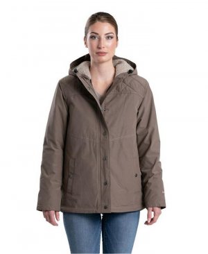 Женское пальто с капюшоном Softstone Micro-Duck , серый Berne