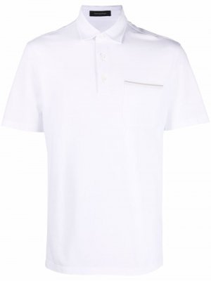 Рубашка поло с короткими рукавами Ermenegildo Zegna. Цвет: белый
